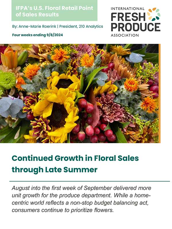 Cover for IFPA Circana floral data report September 2024