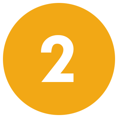 Orange colored circle with the number 2